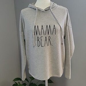 Rae Dunn Gray Mama Bear Pullover Hoodie - Size XS